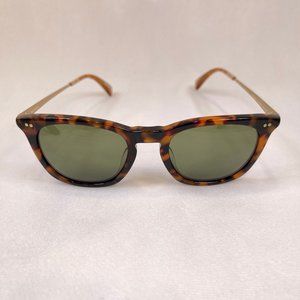 Tom's polarized tortoise shell with gold sunglasses, Maxwell style, green tint